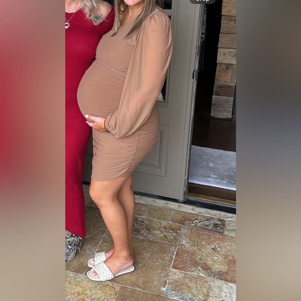 Brown tight dress